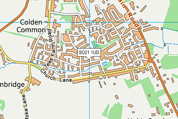 SO21 1UD map - OS VectorMap District (Ordnance Survey)