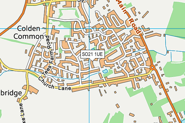 SO21 1UE map - OS VectorMap District (Ordnance Survey)