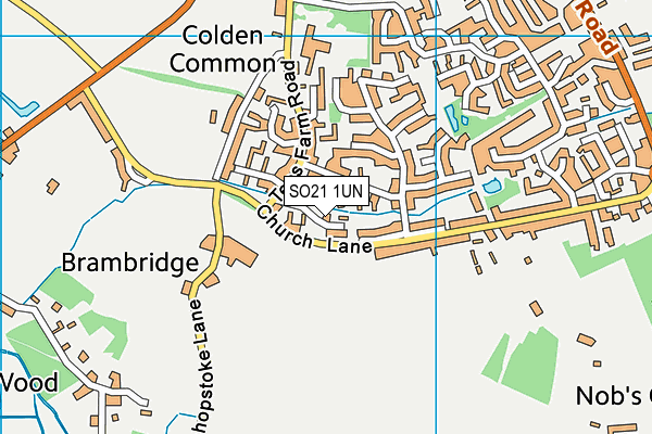 SO21 1UN map - OS VectorMap District (Ordnance Survey)