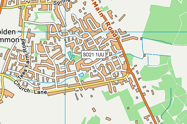 Colden Common Community Centre map (SO21 1UU) - OS VectorMap District (Ordnance Survey)