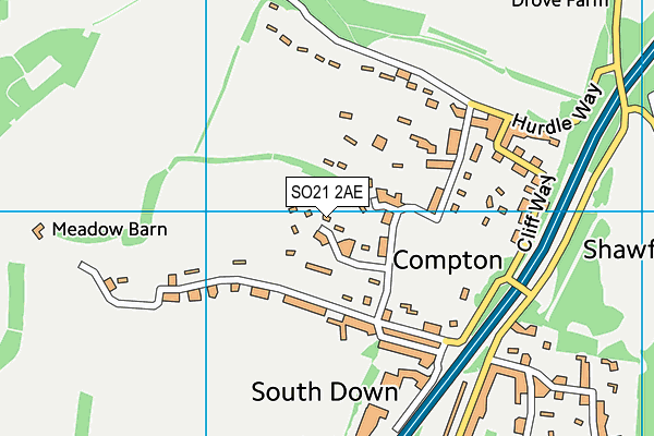 SO21 2AE map - OS VectorMap District (Ordnance Survey)