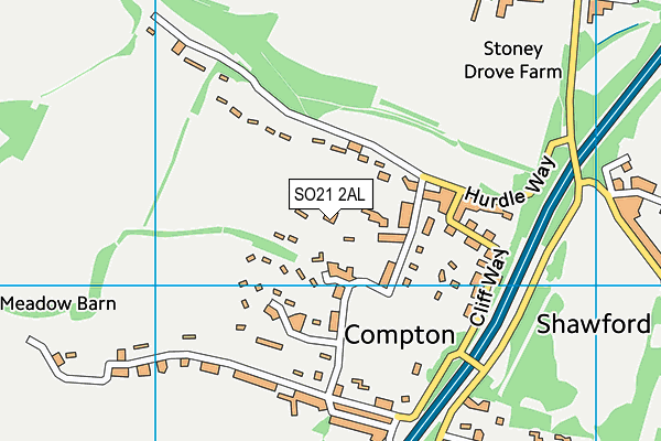 SO21 2AL map - OS VectorMap District (Ordnance Survey)