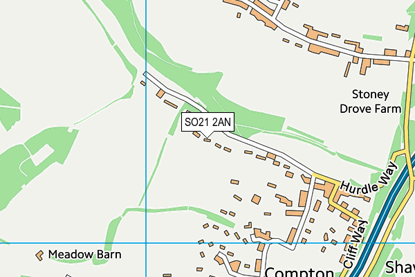 SO21 2AN map - OS VectorMap District (Ordnance Survey)