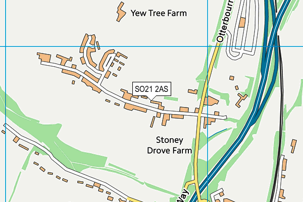 SO21 2AS map - OS VectorMap District (Ordnance Survey)