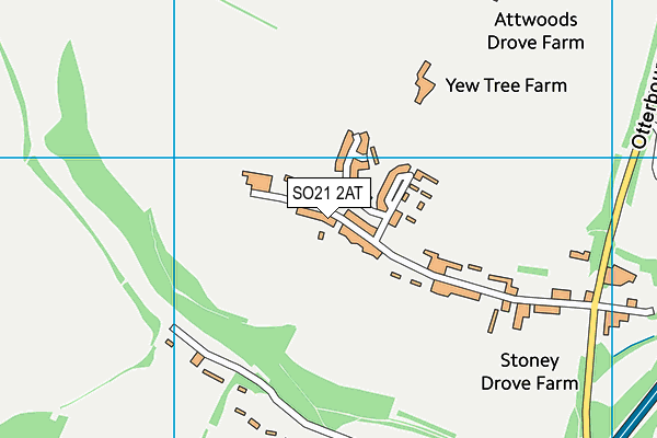 SO21 2AT map - OS VectorMap District (Ordnance Survey)