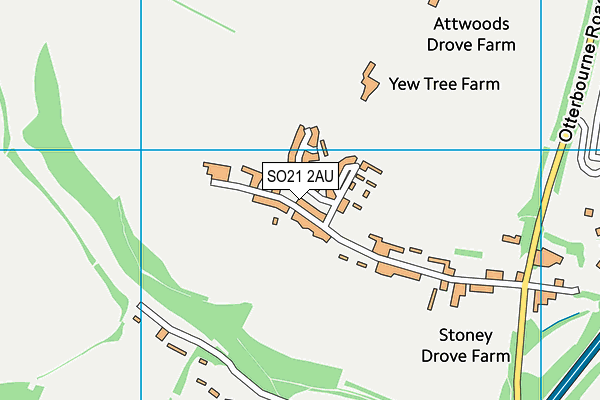 SO21 2AU map - OS VectorMap District (Ordnance Survey)