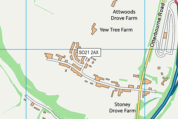 SO21 2AX map - OS VectorMap District (Ordnance Survey)
