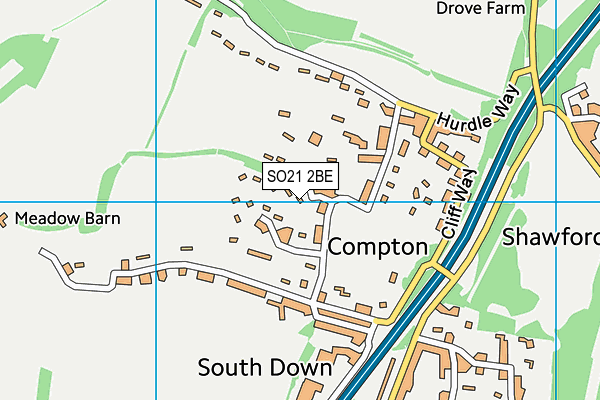 SO21 2BE map - OS VectorMap District (Ordnance Survey)