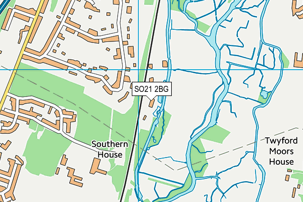 SO21 2BG map - OS VectorMap District (Ordnance Survey)