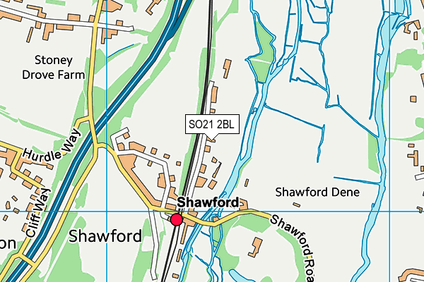 SO21 2BL map - OS VectorMap District (Ordnance Survey)