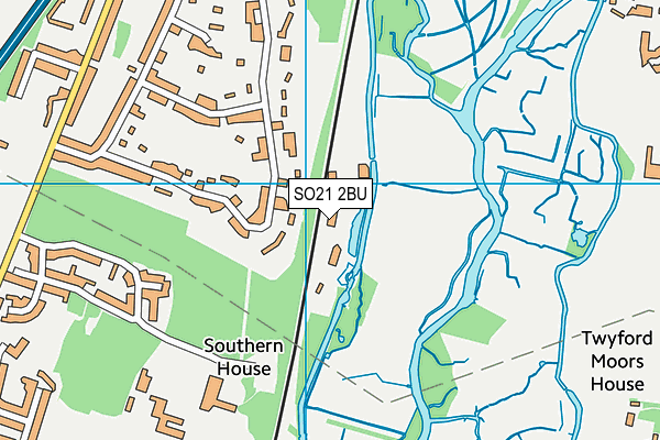 SO21 2BU map - OS VectorMap District (Ordnance Survey)