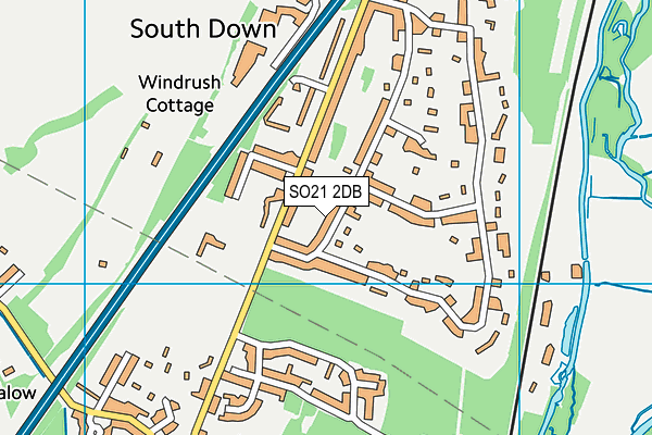 SO21 2DB map - OS VectorMap District (Ordnance Survey)