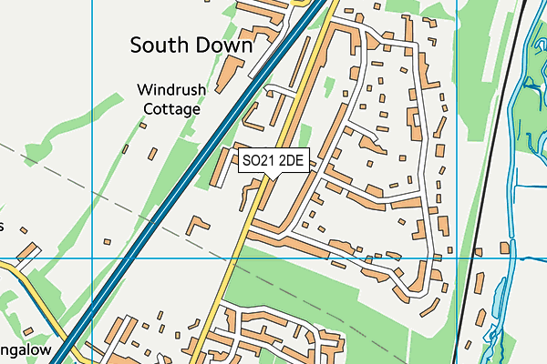 SO21 2DE map - OS VectorMap District (Ordnance Survey)