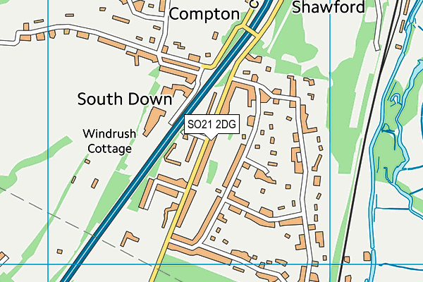 SO21 2DG map - OS VectorMap District (Ordnance Survey)