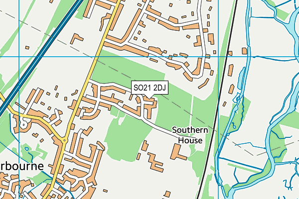 SO21 2DJ map - OS VectorMap District (Ordnance Survey)