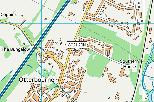 SO21 2DN map - OS VectorMap District (Ordnance Survey)