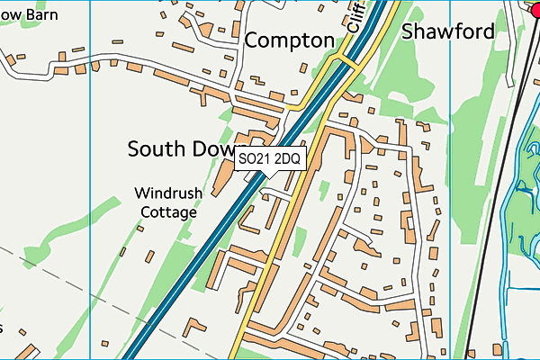 SO21 2DQ map - OS VectorMap District (Ordnance Survey)