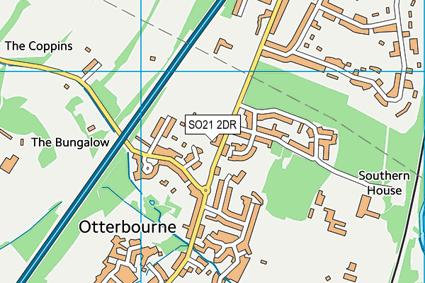 SO21 2DR map - OS VectorMap District (Ordnance Survey)