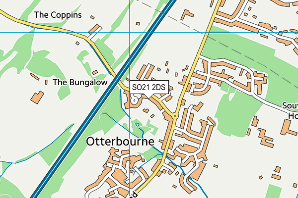 SO21 2DS map - OS VectorMap District (Ordnance Survey)