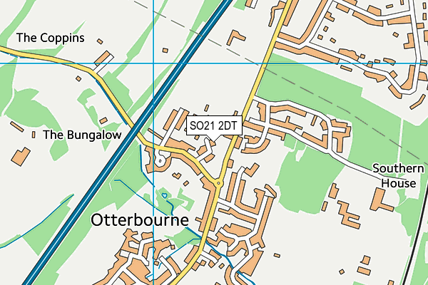 SO21 2DT map - OS VectorMap District (Ordnance Survey)