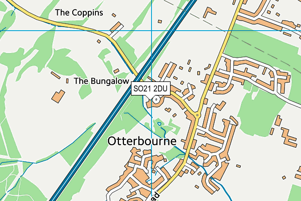 SO21 2DU map - OS VectorMap District (Ordnance Survey)