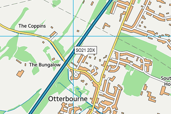 SO21 2DX map - OS VectorMap District (Ordnance Survey)