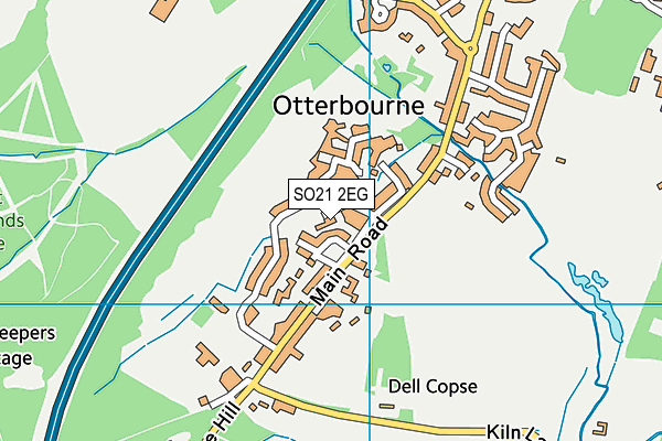 SO21 2EG map - OS VectorMap District (Ordnance Survey)