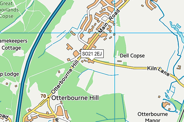 SO21 2EJ map - OS VectorMap District (Ordnance Survey)