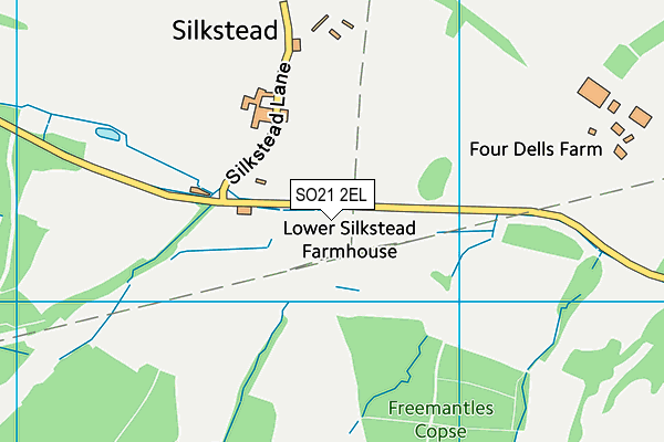 SO21 2EL map - OS VectorMap District (Ordnance Survey)