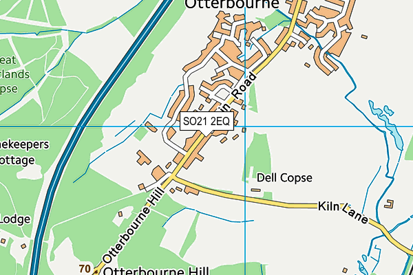 Otterbourne Church of England Primary School map (SO21 2EQ) - OS VectorMap District (Ordnance Survey)