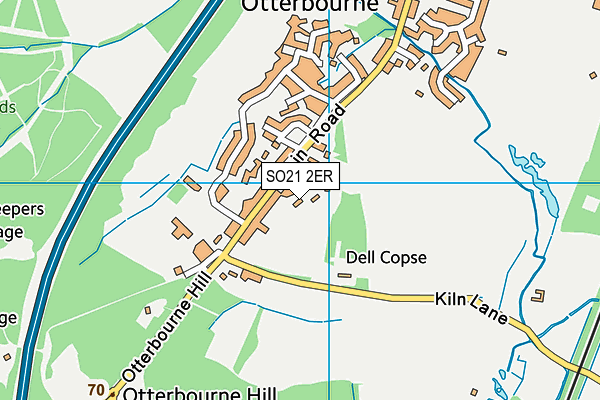 SO21 2ER map - OS VectorMap District (Ordnance Survey)