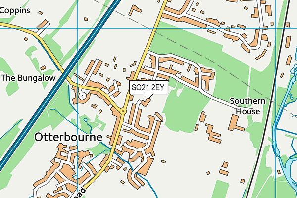SO21 2EY map - OS VectorMap District (Ordnance Survey)