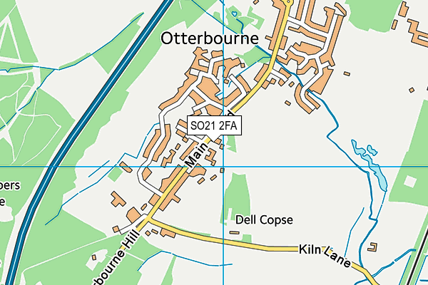 SO21 2FA map - OS VectorMap District (Ordnance Survey)