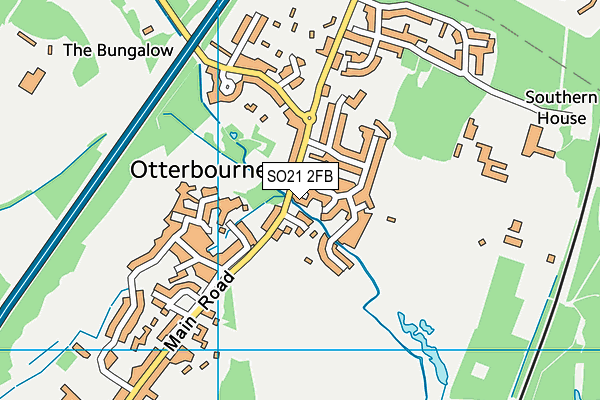 SO21 2FB map - OS VectorMap District (Ordnance Survey)