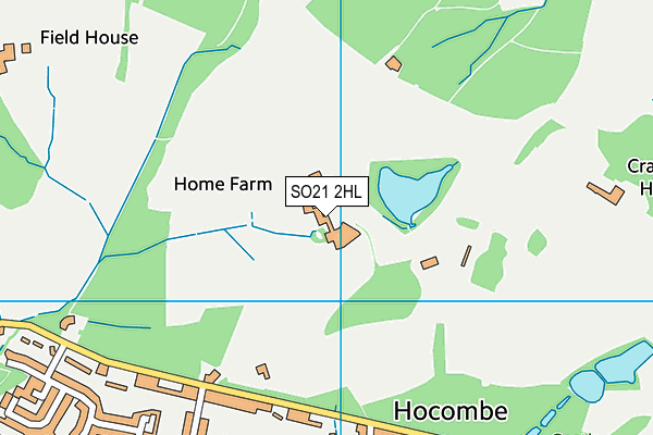 SO21 2HL map - OS VectorMap District (Ordnance Survey)