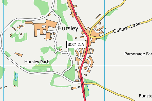 SO21 2JA map - OS VectorMap District (Ordnance Survey)