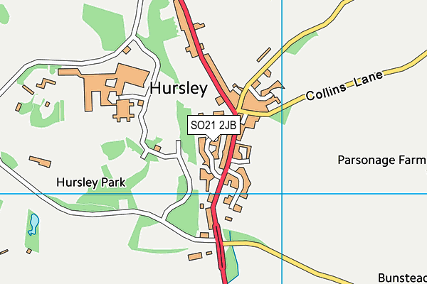 SO21 2JB map - OS VectorMap District (Ordnance Survey)