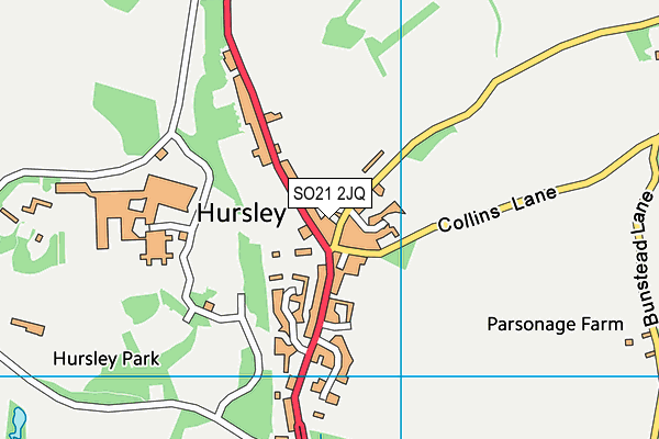 SO21 2JQ map - OS VectorMap District (Ordnance Survey)