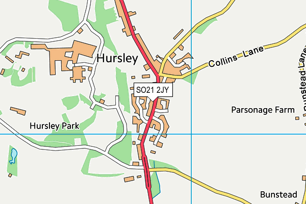 SO21 2JY map - OS VectorMap District (Ordnance Survey)