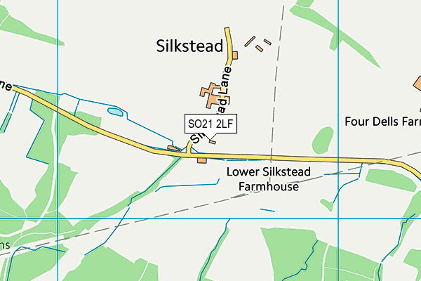 SO21 2LF map - OS VectorMap District (Ordnance Survey)