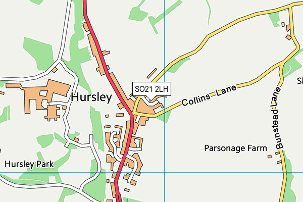 SO21 2LH map - OS VectorMap District (Ordnance Survey)