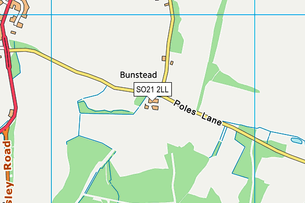 SO21 2LL map - OS VectorMap District (Ordnance Survey)