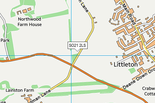 SO21 2LS map - OS VectorMap District (Ordnance Survey)