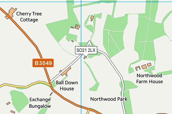 SO21 2LX map - OS VectorMap District (Ordnance Survey)