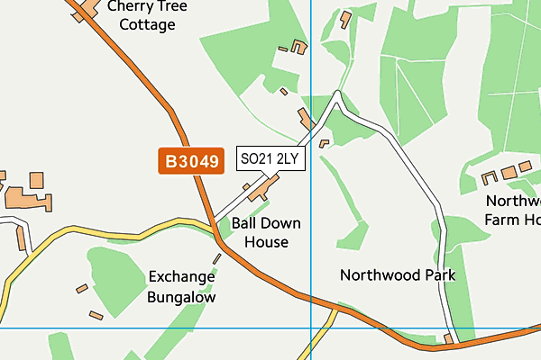 SO21 2LY map - OS VectorMap District (Ordnance Survey)