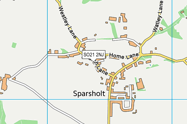 SO21 2NJ map - OS VectorMap District (Ordnance Survey)