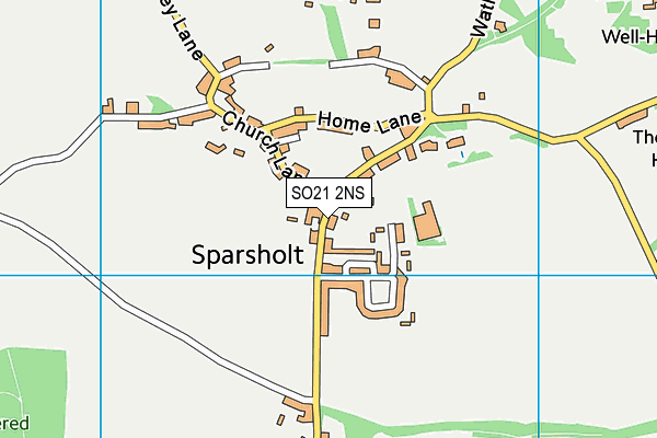 SO21 2NS map - OS VectorMap District (Ordnance Survey)