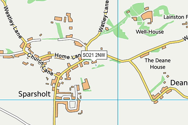 SO21 2NW map - OS VectorMap District (Ordnance Survey)