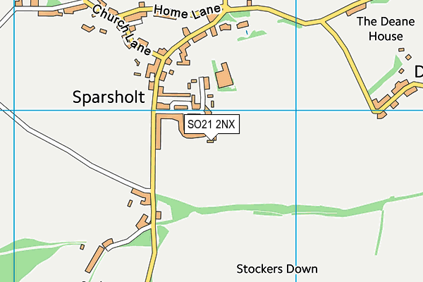 SO21 2NX map - OS VectorMap District (Ordnance Survey)