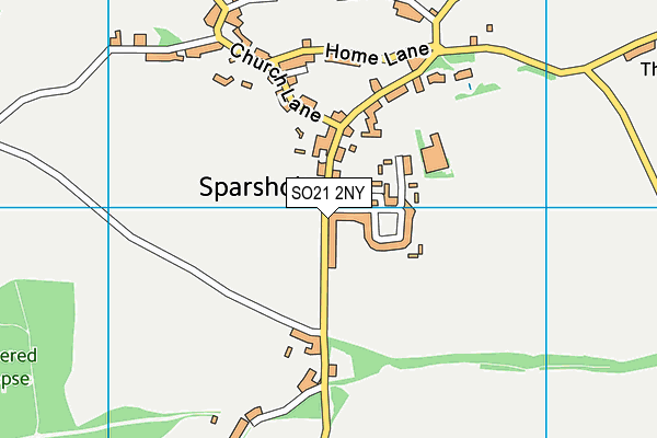 SO21 2NY map - OS VectorMap District (Ordnance Survey)